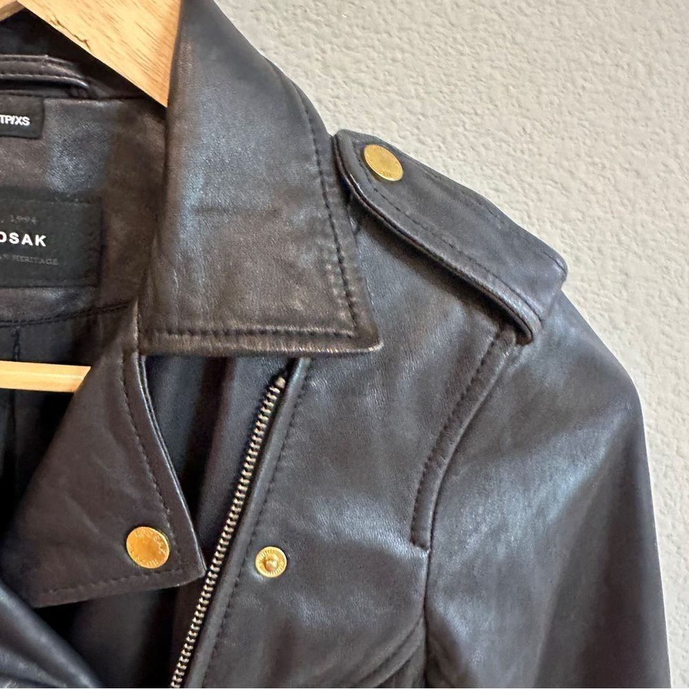 Rudsak | XS | black cropped leather jacket - Picture 4 of 14